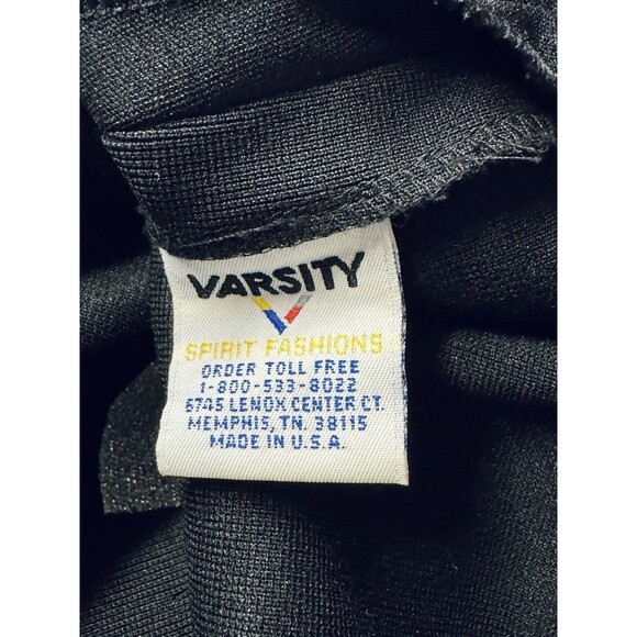 Varisty Cheerleading Uniform Top Black Red Silver Metallic STARS Size S / M - Picture 4 of 4